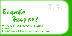 bianka huszerl business card